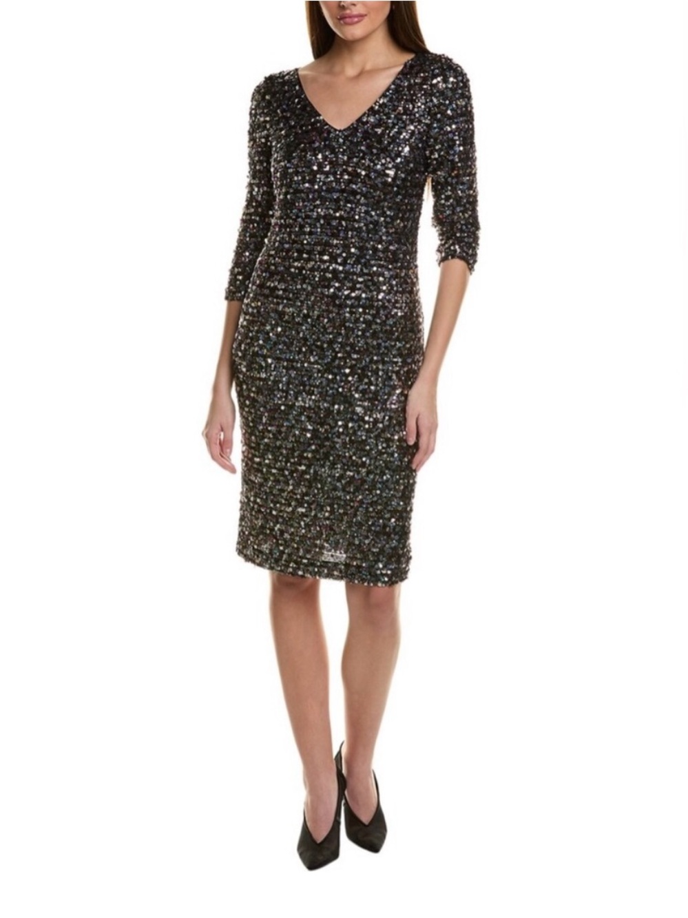 St. John metallic bouclé knit cocktail dress